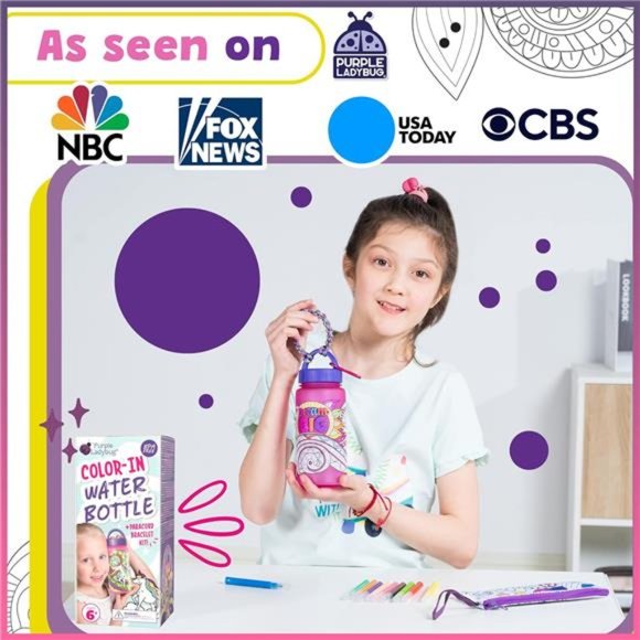 Color Your Own Water Bottle for Girls Crafts -Great Birthday Gifts for 6Year Old - Picture 5 of 6